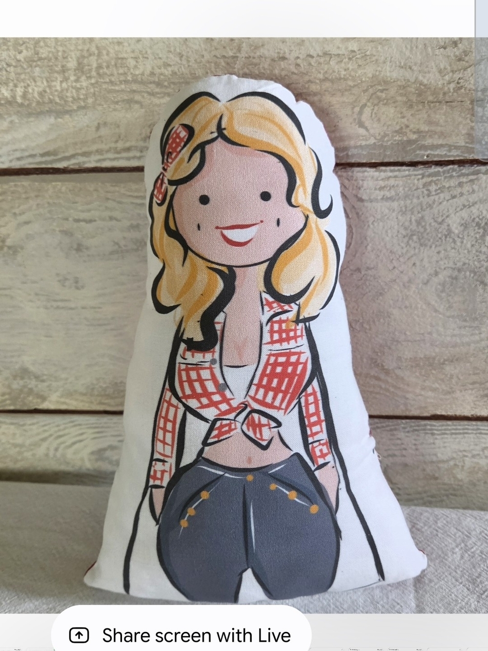 Smoky Mountain Queen Stitchy Dolly Parton Handmade Novelty Pillow Doll Tribute